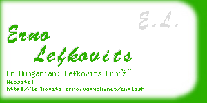 erno lefkovits business card